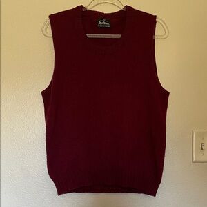 Burgundy sweater vest